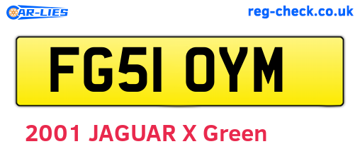 FG51OYM are the vehicle registration plates.
