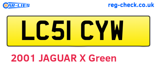 LC51CYW are the vehicle registration plates.