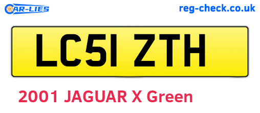 LC51ZTH are the vehicle registration plates.