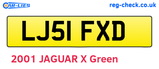 LJ51FXD are the vehicle registration plates.