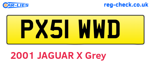 PX51WWD are the vehicle registration plates.
