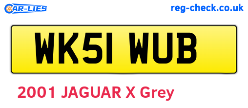 WK51WUB are the vehicle registration plates.