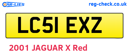 LC51EXZ are the vehicle registration plates.