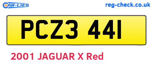 PCZ3441 are the vehicle registration plates.