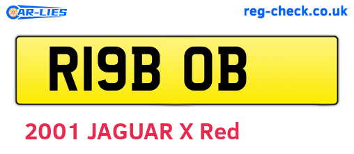 R19BOB are the vehicle registration plates.