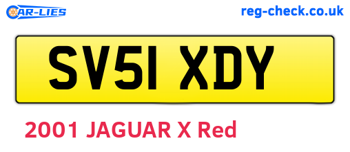 SV51XDY are the vehicle registration plates.