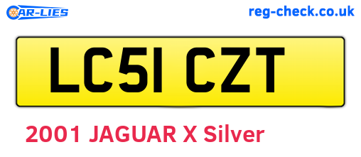 LC51CZT are the vehicle registration plates.