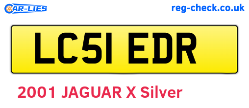 LC51EDR are the vehicle registration plates.