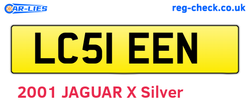 LC51EEN are the vehicle registration plates.