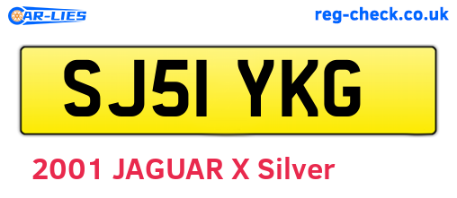 SJ51YKG are the vehicle registration plates.