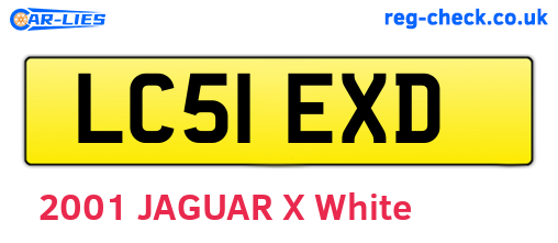 LC51EXD are the vehicle registration plates.