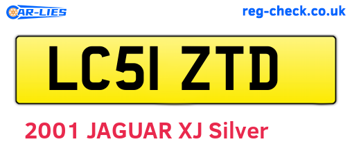 LC51ZTD are the vehicle registration plates.