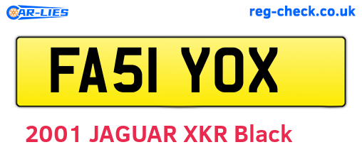 FA51YOX are the vehicle registration plates.