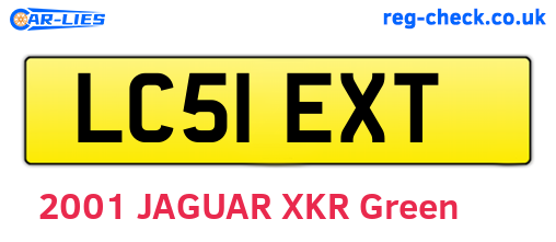 LC51EXT are the vehicle registration plates.