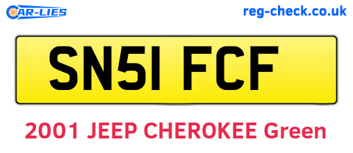 SN51FCF are the vehicle registration plates.