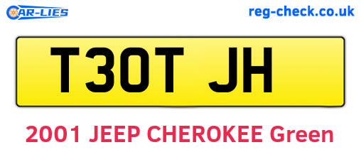 T30TJH are the vehicle registration plates.