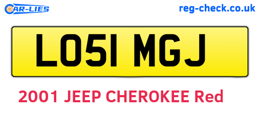 LO51MGJ are the vehicle registration plates.
