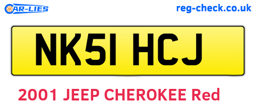 NK51HCJ are the vehicle registration plates.