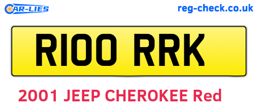 R100RRK are the vehicle registration plates.