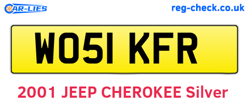 WO51KFR are the vehicle registration plates.