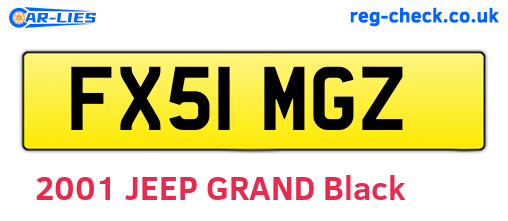 FX51MGZ are the vehicle registration plates.
