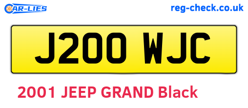 J200WJC are the vehicle registration plates.
