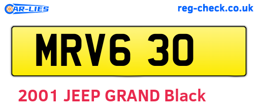 MRV630 are the vehicle registration plates.