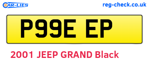 P99EEP are the vehicle registration plates.