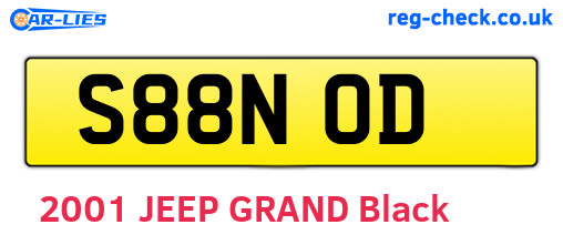 S88NOD are the vehicle registration plates.