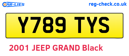 Y789TYS are the vehicle registration plates.