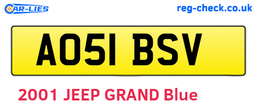 AO51BSV are the vehicle registration plates.