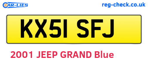 KX51SFJ are the vehicle registration plates.