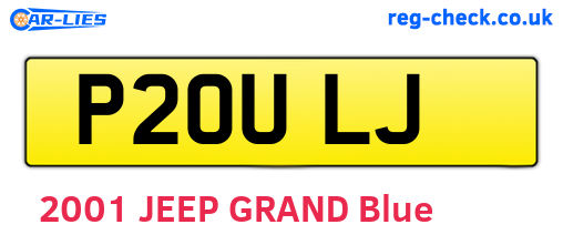 P20ULJ are the vehicle registration plates.