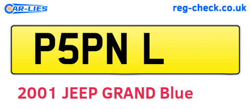 P5PNL are the vehicle registration plates.