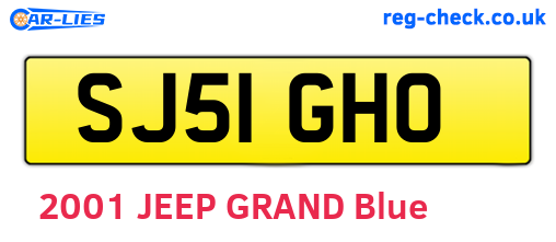 SJ51GHO are the vehicle registration plates.
