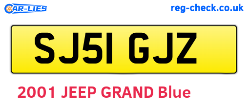 SJ51GJZ are the vehicle registration plates.