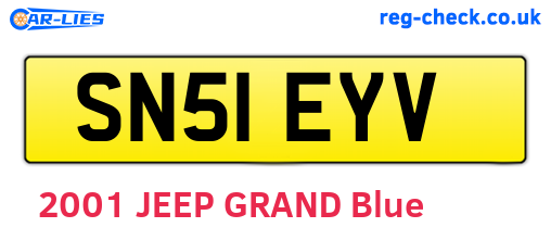 SN51EYV are the vehicle registration plates.