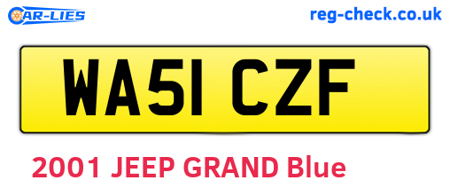 WA51CZF are the vehicle registration plates.