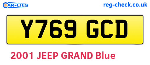Y769GCD are the vehicle registration plates.