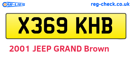 X369KHB are the vehicle registration plates.