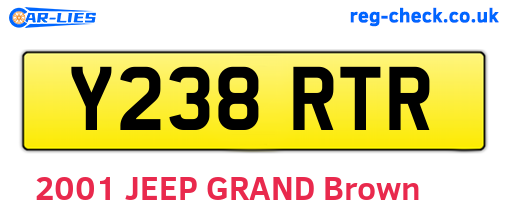 Y238RTR are the vehicle registration plates.