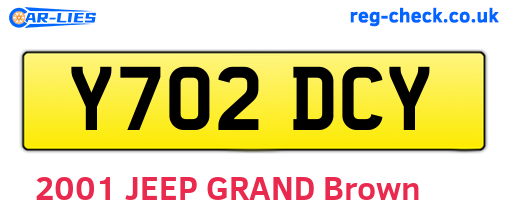Y702DCY are the vehicle registration plates.