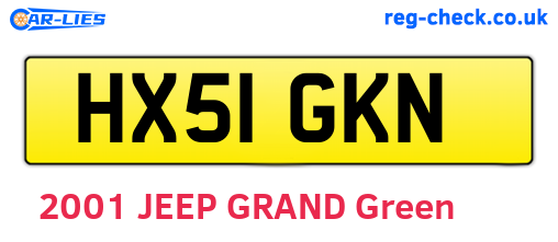 HX51GKN are the vehicle registration plates.