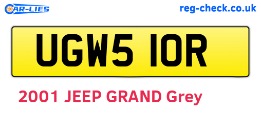 UGW510R are the vehicle registration plates.