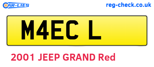 M4ECL are the vehicle registration plates.