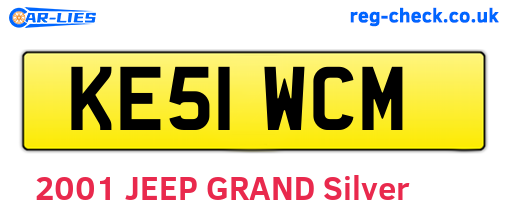 KE51WCM are the vehicle registration plates.