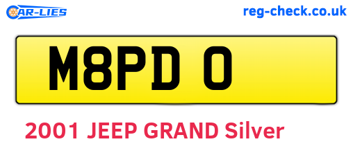 M8PDO are the vehicle registration plates.