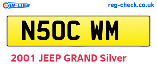 N50CWM are the vehicle registration plates.