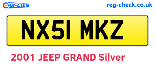 NX51MKZ are the vehicle registration plates.