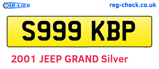 S999KBP are the vehicle registration plates.